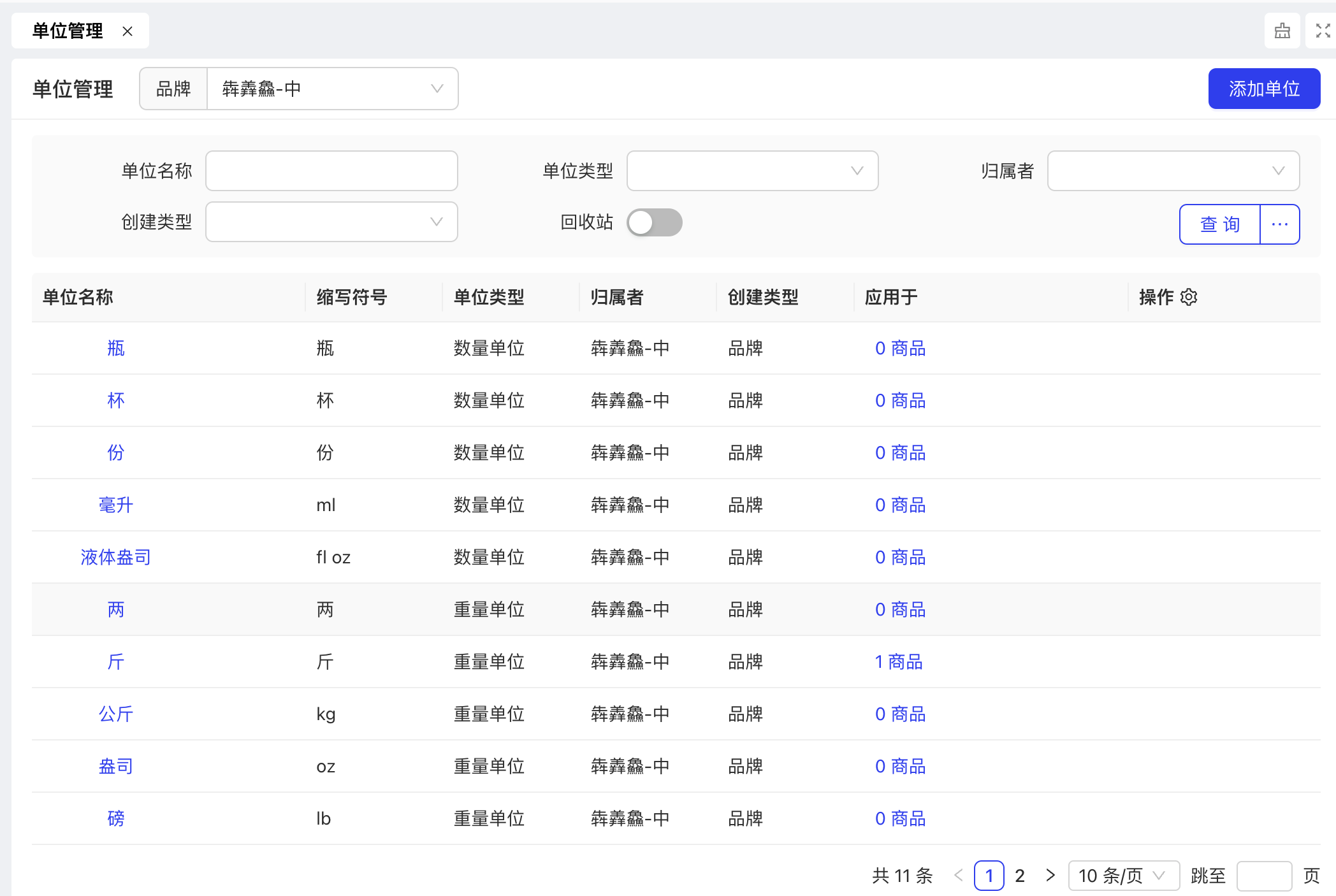 单位管理